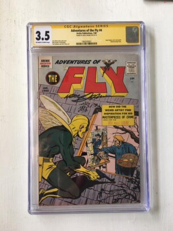 Adventures of the Fly #4  CGC 3.5 (signed by Neal Adams)