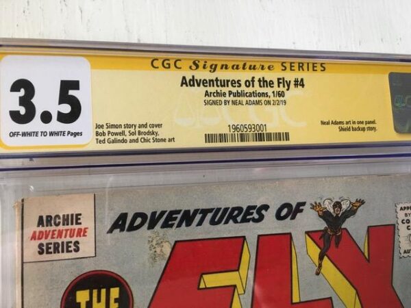 Adventures of the Fly #4  CGC 3.5 (signed by Neal Adams) - Image 4